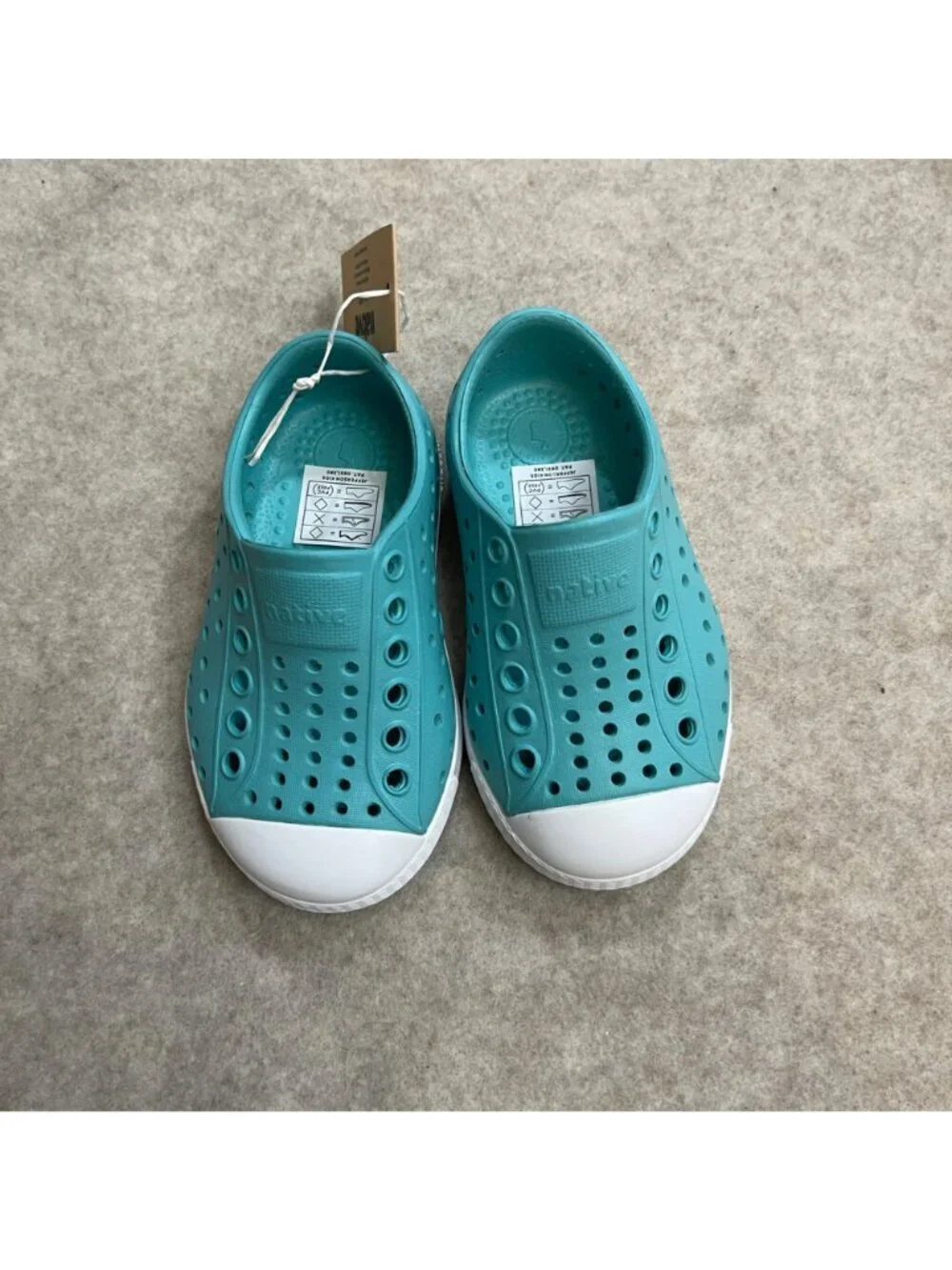 Native Jefferson Slip On Comfort Water Play Shoes Pool Blue (Teal) Toddler